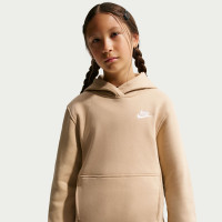 Nike Club Fleece Sportswear Trainingspak Hooded Kids Beige Wit