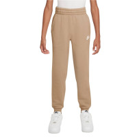 Nike Club Fleece Sportswear Trainingspak Hooded Kids Beige Wit