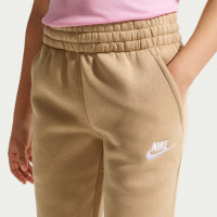 Nike Club Fleece Sportswear Trainingspak Hooded Kids Beige Wit