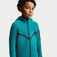 Nike Tech Fleece Trainingspak Kids Turquoise Zwart