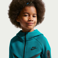 Nike Tech Fleece Trainingspak Kids Turquoise Zwart