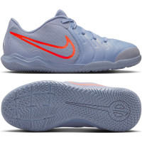 Nike Tiempo Legend Academy 10 Zaalvoetbalschoenen (IN) Kids Lichtblauw Felrood Zwart