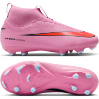 Nike Zoom Mercurial Superfly Academy 10 Grass/Artificial Grass Football Boots (MG) Kids Pink Bright Red Light Blue