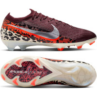 Nike Zoom Mercurial Elite Vapor 16 Gras Voetbalschoenen (FG) Bordeauxrood Zilver Oranje