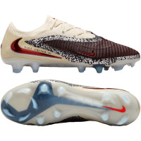 Nike Phantom 6 Elite Low Gras Football Boots (FG) Off White Burgundy Red