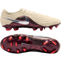 Nike Tiempo Elite Maestro Gras Voetbalschoenen (FG) Gebroken Wit Bordeauxrood Zilver