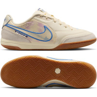 Nike Tiempo Straatvoetbalschoenen Streetgato Gebroken Wit Blauw Donkerblauw Roze