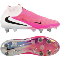 Nike Phantom 6 High Elite (SG) Iron Stud Football Boots White Hot Pink Black