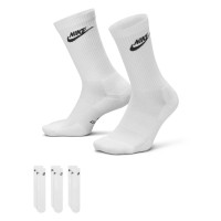 Nike Elevated Everyday Crew Sokken 3-Pack Wit Zwart