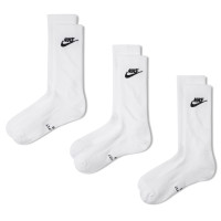 Nike Elevated Everyday Crew Sokken 3-Pack Wit Zwart