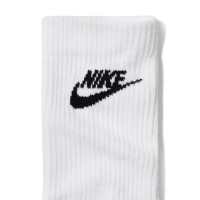 Nike Elevated Everyday Crew Sokken 3-Pack Wit Zwart