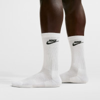 Nike Elevated Everyday Crew Sokken 3-Pack Wit Zwart