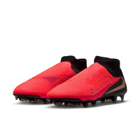 Nike Phantom 6 High Elite (FG) Gras Football Boots Black Bright Red Gold