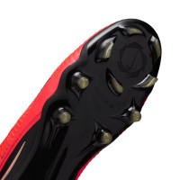 Nike Phantom 6 High Elite (FG) Gras Football Boots Black Bright Red Gold