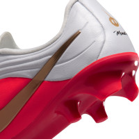 Nike Tiempo Maestro Academy Grass/Artificial Grass Football Boots (MG) Toddlers White Bright Red Gold
