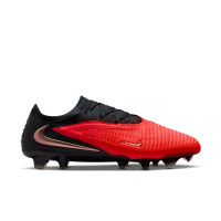 Nike Phantom 6 Low Elite (FG) Gras Football Boots Black Bright Red Gold