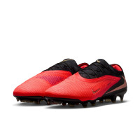 Nike Phantom 6 Low Elite (FG) Gras Football Boots Black Bright Red Gold