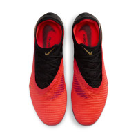 Nike Phantom 6 Low Elite (FG) Gras Football Boots Black Bright Red Gold