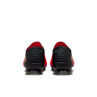Nike Phantom 6 Low Elite (FG) Gras Football Boots Black Bright Red Gold