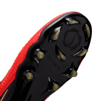 Nike Phantom 6 Low Elite (FG) Gras Football Boots Black Bright Red Gold