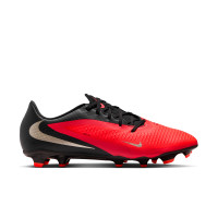 Nike Phantom 6 Low Academy (MG) Grass/Artificial Grass Football Boots Black Bright Red Gold