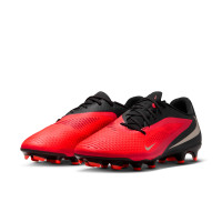 Nike Phantom 6 Low Academy (MG) Grass/Artificial Grass Football Boots Black Bright Red Gold