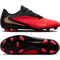 Nike Phantom 6 Low Club (MG) Grass/Artificial Grass Football Boots Black Bright Red Gold
