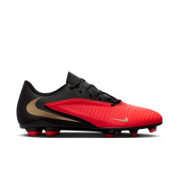 Nike Phantom 6 Low Club (MG) Grass/Artificial Grass Football Boots Black Bright Red Gold