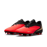 Nike Phantom 6 Low Club (MG) Grass/Artificial Grass Football Boots Black Bright Red Gold