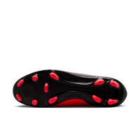 Nike Phantom 6 Low Club (MG) Grass/Artificial Grass Football Boots Black Bright Red Gold