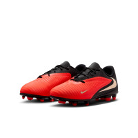 Nike Phantom 6 Low Club (MG) Grass/Artificial Grass Football Boots Kids Black Bright Red Gold