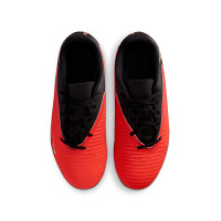 Nike Phantom 6 Low Club (MG) Grass/Artificial Grass Football Boots Kids Black Bright Red Gold