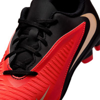 Nike Phantom 6 Low Club (MG) Grass/Artificial Grass Football Boots Kids Black Bright Red Gold