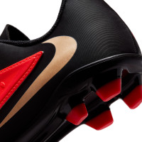 Nike Phantom 6 Low Club (MG) Grass/Artificial Grass Football Boots Kids Black Bright Red Gold