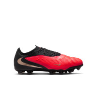 Nike Phantom 6 Low Pro (MG) Grass/Artificial Grass Football Boots Kids Black Bright Red Gold