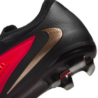 Nike Phantom 6 Low Pro (MG) Grass/Artificial Grass Football Boots Kids Black Bright Red Gold