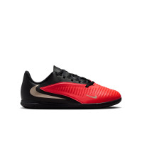 Nike Phantom 6 Low Club (IN) Kids Indoor Football Boots Black Bright Red Gold
