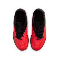 Nike Phantom 6 Low Club (IN) Kids Indoor Football Boots Black Bright Red Gold