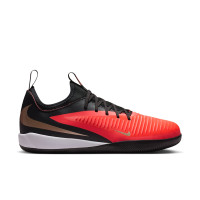 Nike Phantom 6 Low Academy (IN) Kids Indoor Football Boots Black Bright Red Gold