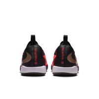 Nike Phantom 6 Low Academy (IN) Kids Indoor Football Boots Black Bright Red Gold