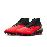 Nike Phantom 6 High Club (MG) Grass/Artificial Grass Football Boots Black Bright Red Gold