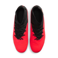 Nike Phantom 6 High Club (MG) Grass/Artificial Grass Football Boots Black Bright Red Gold