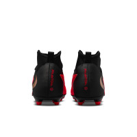 Nike Phantom 6 High Club (MG) Grass/Artificial Grass Football Boots Black Bright Red Gold