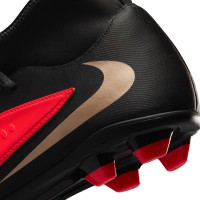 Nike Phantom 6 High Club (MG) Grass/Artificial Grass Football Boots Black Bright Red Gold