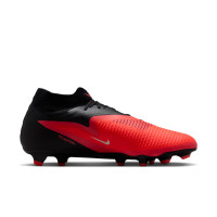 Nike Phantom 6 High Academy (MG) Grass/Artificial Grass Football Boots Black Bright Red Gold
