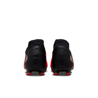 Nike Phantom 6 High Academy (MG) Grass/Artificial Grass Football Boots Black Bright Red Gold