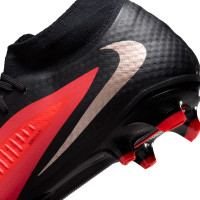 Nike Phantom 6 High Academy (MG) Grass/Artificial Grass Football Boots Black Bright Red Gold