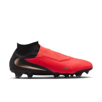 Nike Phantom 6 High Pro (FG) Gras Football Boots Black Bright Red Gold