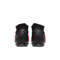 Nike Phantom 6 High Pro (FG) Gras Football Boots Black Bright Red Gold