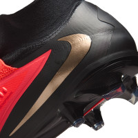 Nike Phantom 6 High Pro (FG) Gras Football Boots Black Bright Red Gold